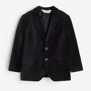 NWT! H&M Boys Black Velvet Blazer Jacket! Size 10.